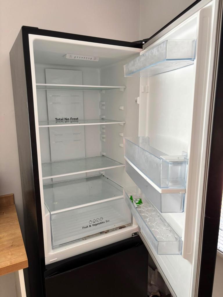 Hisense Black Fridge Freezer - Excellent Condition – 1 Year Old