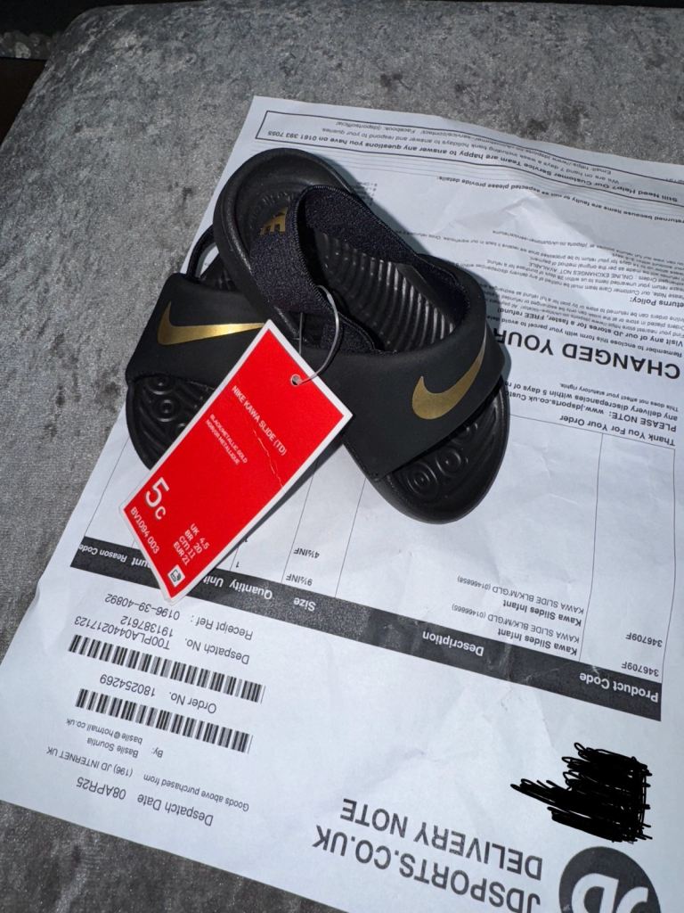 Nike Sportswear Kawa Slides Infant Kids Sandals Boy Girl Slippers Size 4.5 INF