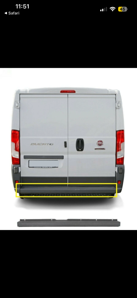 Rear bumper for Peugeot Boxer/Citroen Relay/ Fiat Ducato 