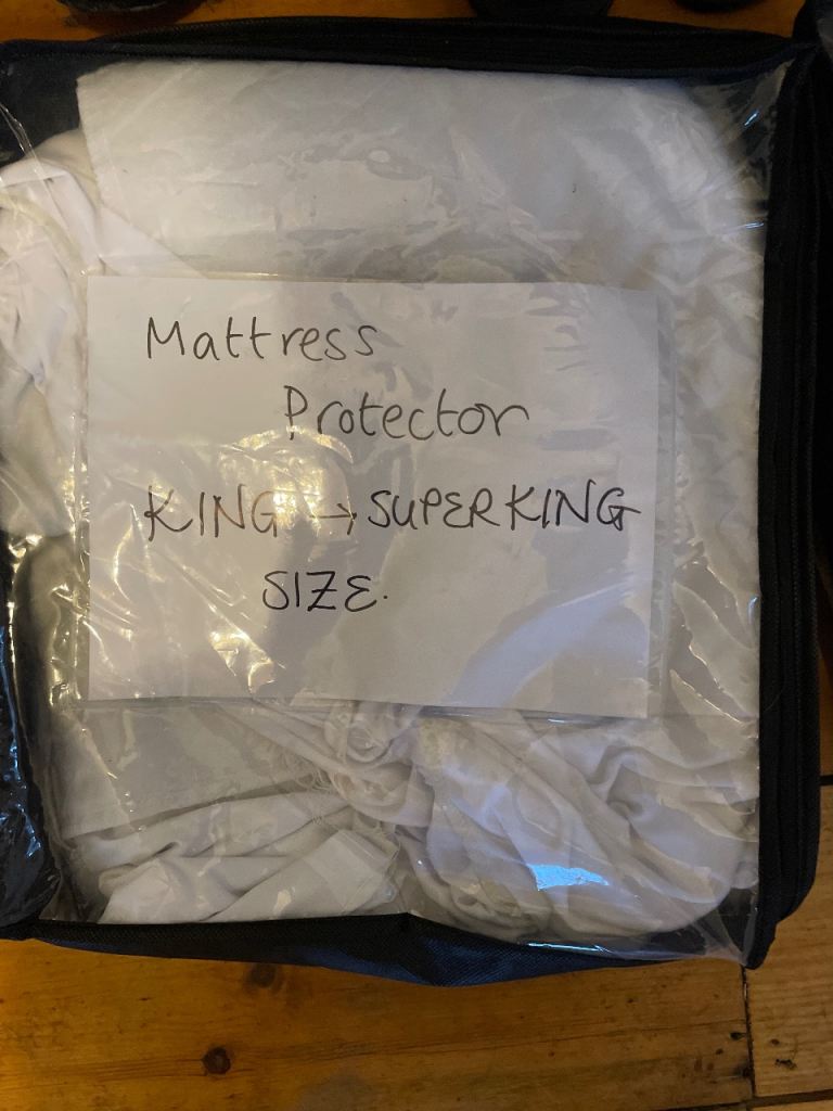 image for 2 mattress protectors- 1 king/superking & 1 double - FREE to collector 