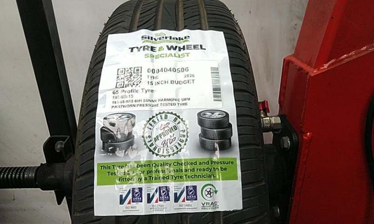 185-65-R15 88h Sunny Harmonic 5mm Partworn Pressure Tested Tyre