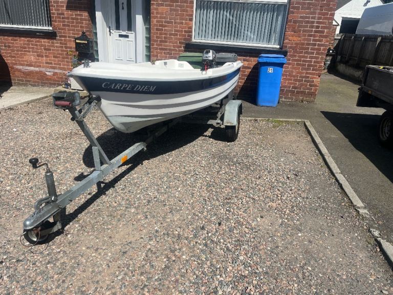 3.8m fishing boat boat trailer outboard 