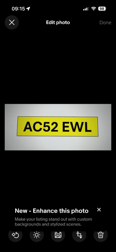 Number plate ** AC52 EWL 