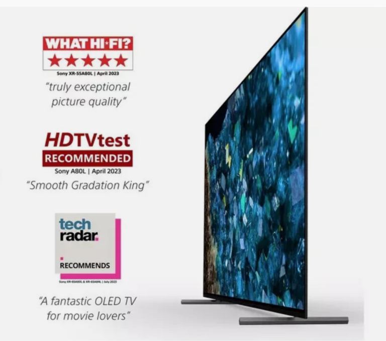 Sony BRAVIA XR, XR-55A80L, 55 Inch, OLED, Smart TV