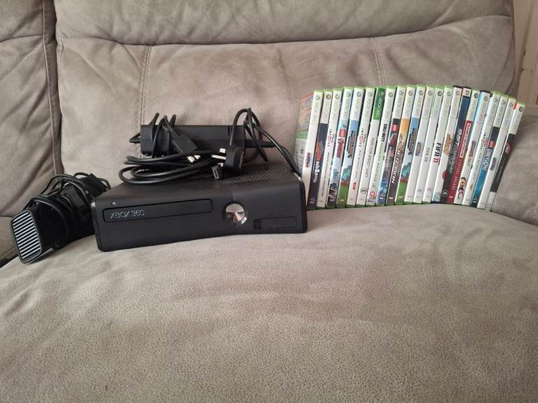 Xbox 360 Console with Cables and Game Bundle