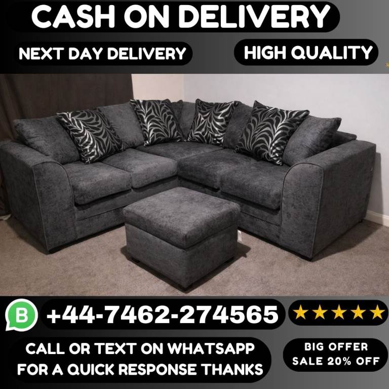 Chenille Corner or 3+2 Sofas Sale – Luxury Comfort at Unbeatable Prices!
