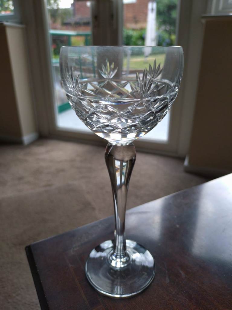 6 Brierley cut crystal glasses