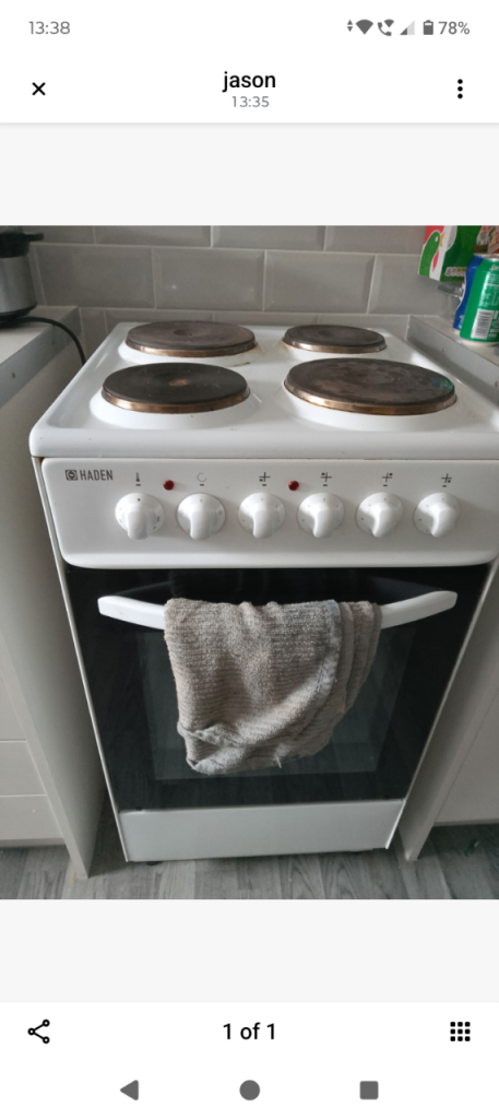 Cooker 1 year old 