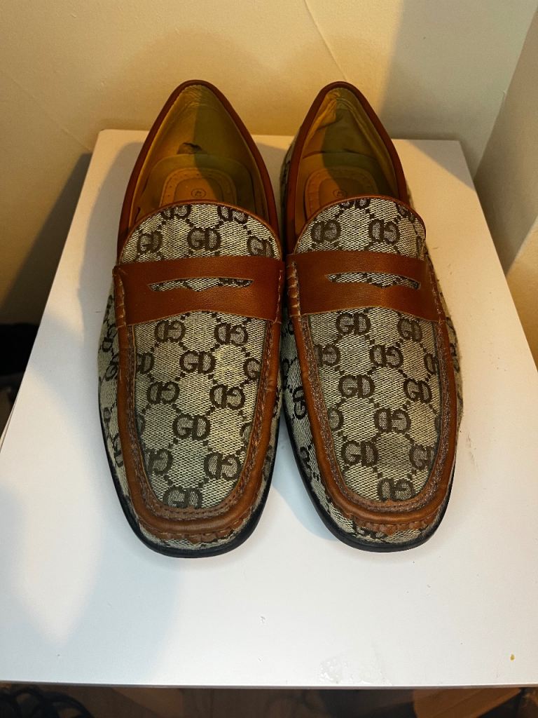 Men's Casual Loafers – Brown and Beige, Good Condition