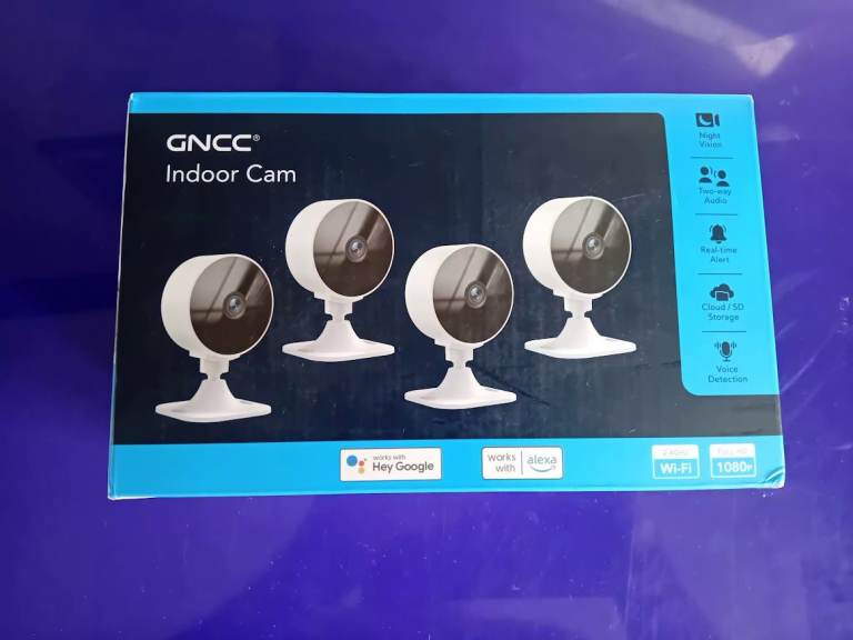 GNCC GC3 4-Pack Indoor Cameras for House Security, 1080P Pet Camera