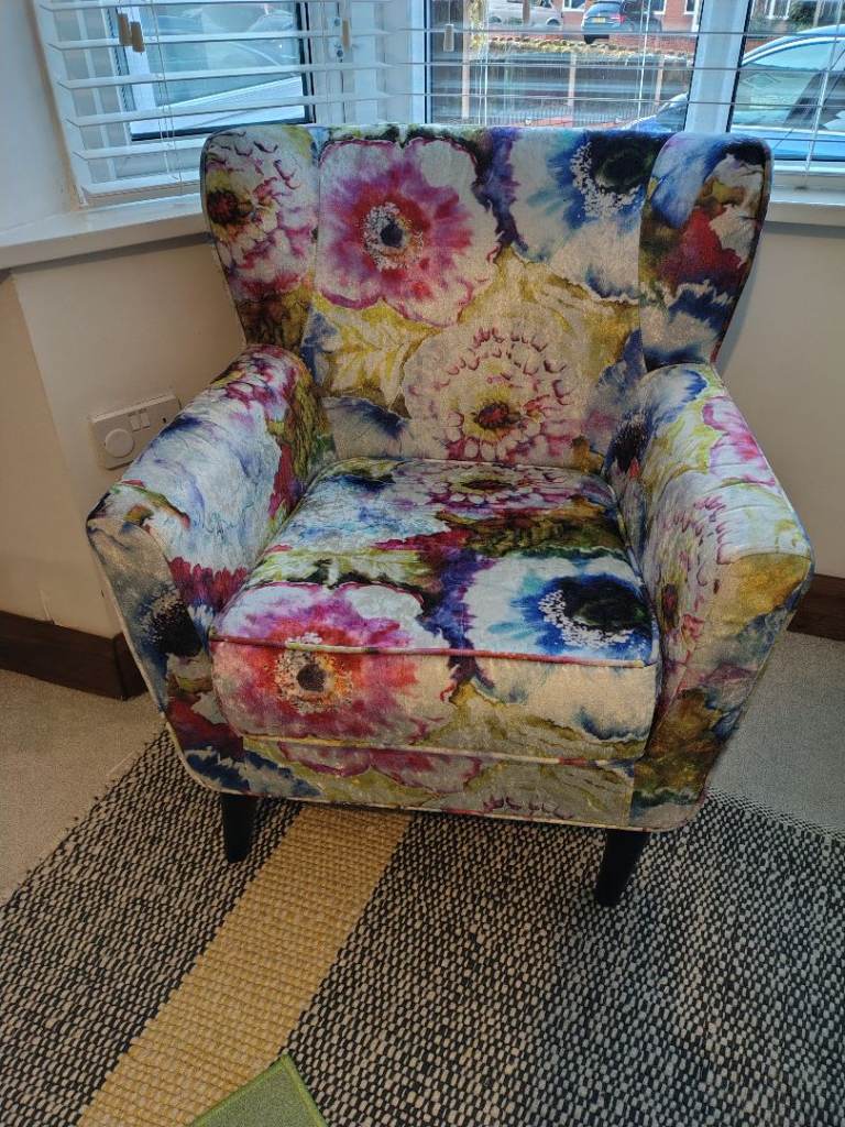 Floral armchair