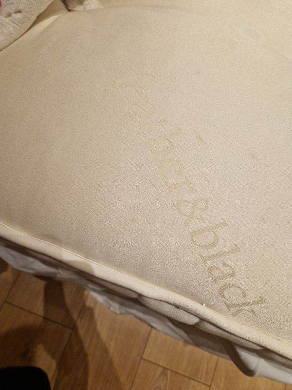 **Double Chrome Bed Frame with Glass Headboard + Luxury Feather & Black Mattress **