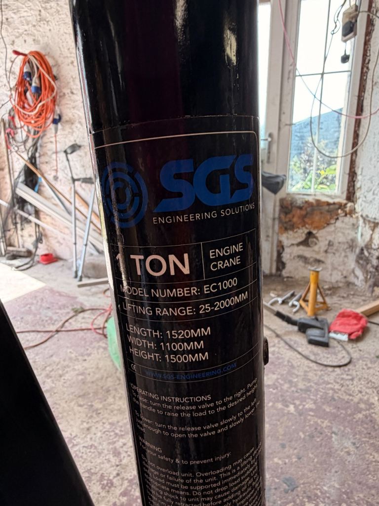 SGS 1 Ton Engine Crane EC1000 – Good Condition
