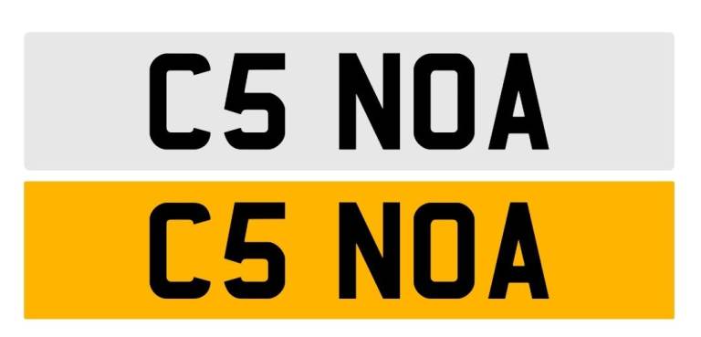 C5 NOA Cherished number registration 
