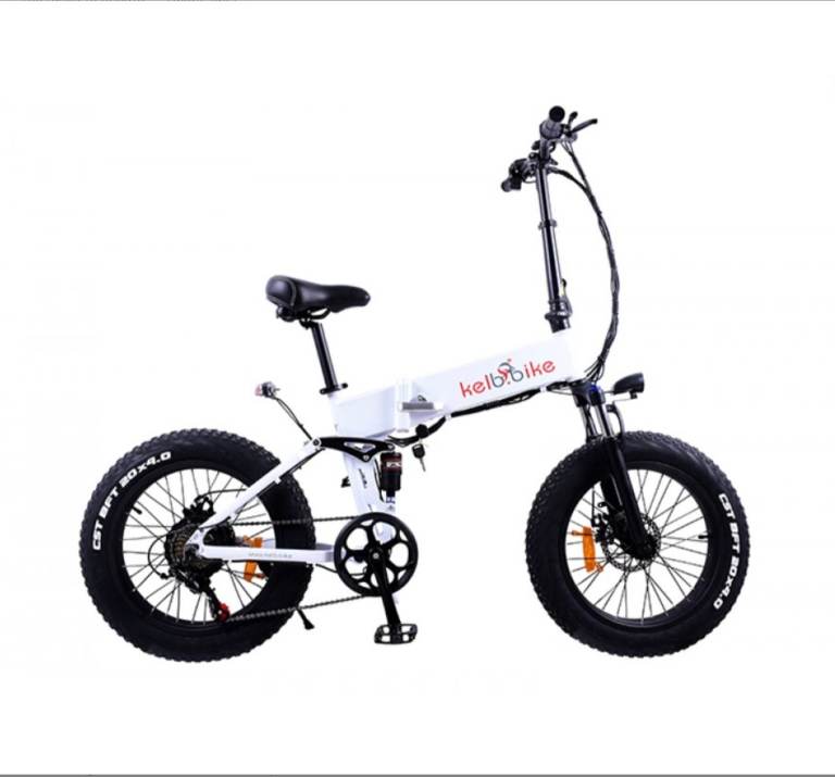 KelBike White Electric Folding Bike – Unused like new