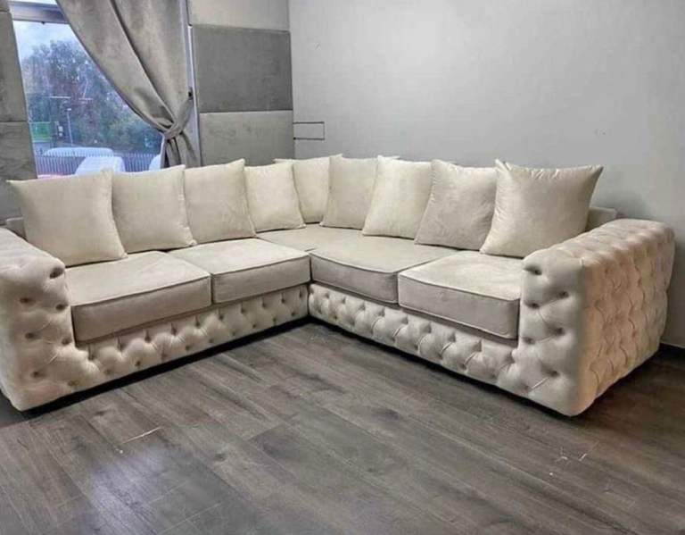 image for Ashton Chesterfield   3 2 Seater Sofa L Shape Sofa With Cushion 