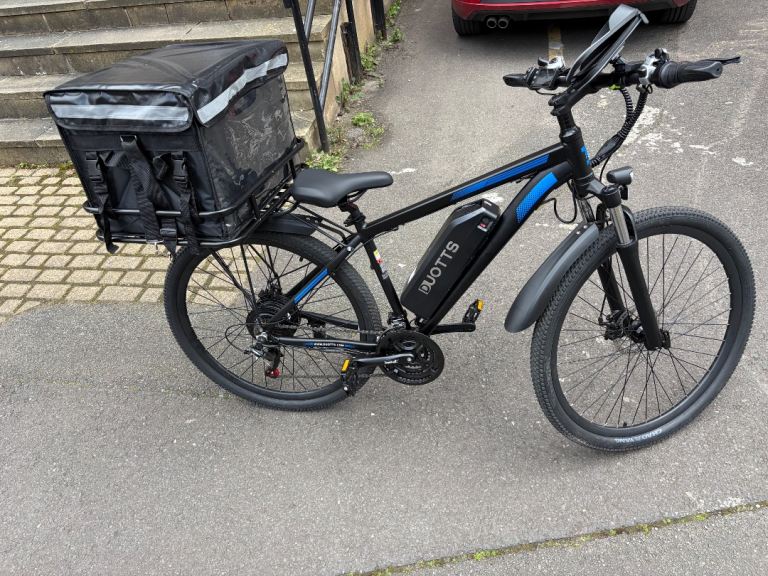 DUOTTS Electric Bike + 2 Batteries + Delivery Box (Like New)