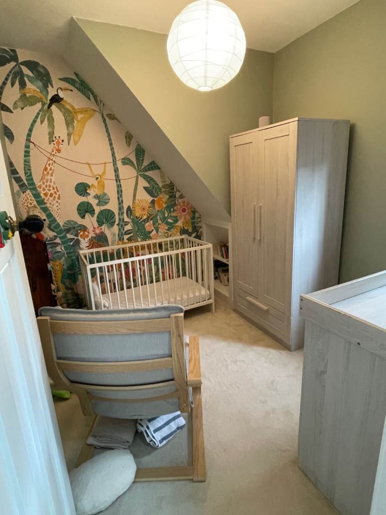 Nursery Wardrobe and Changing Table/Chest of Drawers Set 