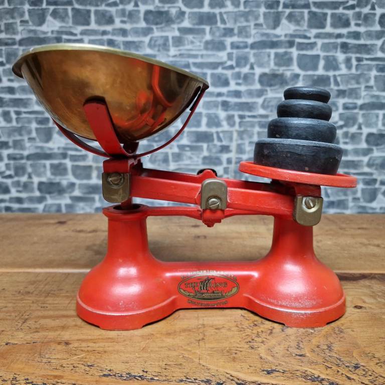 Vintage “The Viking” Cast Iron Kitchen Scales by P.J. Thornton & Co