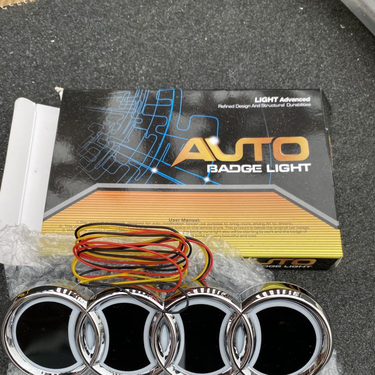 Audi A5 rear light up badge 