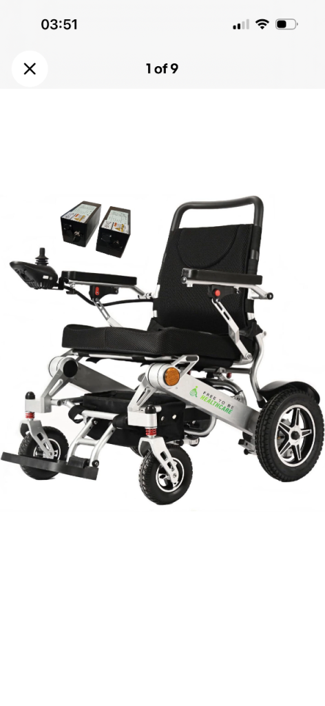 Electric Wheelchair with Joystick Control