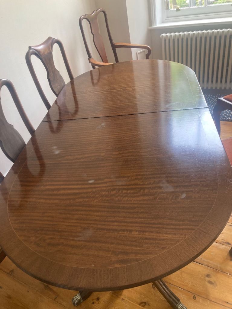 Antique table and chair 