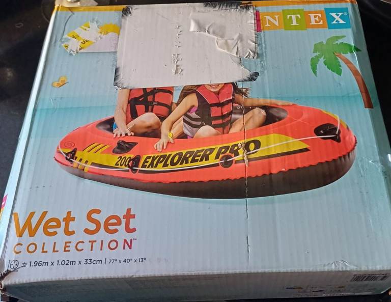 NEW Intex Explorer Pro 200 Inflatable Boat - Wet Set Collection