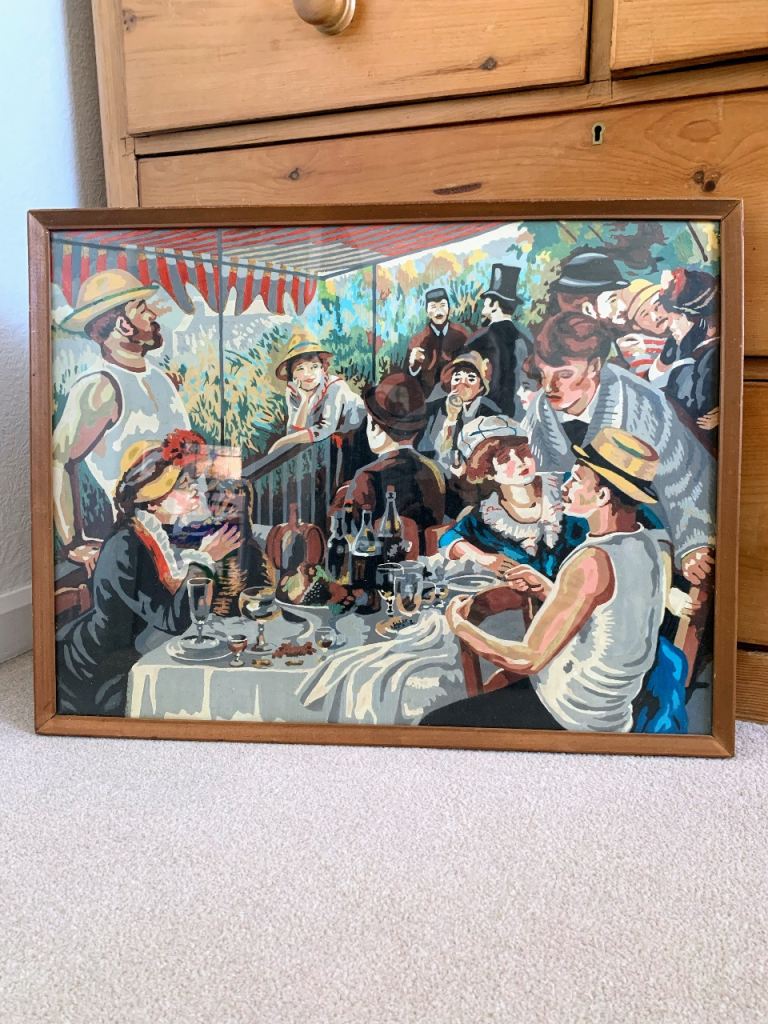 Vintage framed Renoir oil on board painting (at least 1970’s in date)