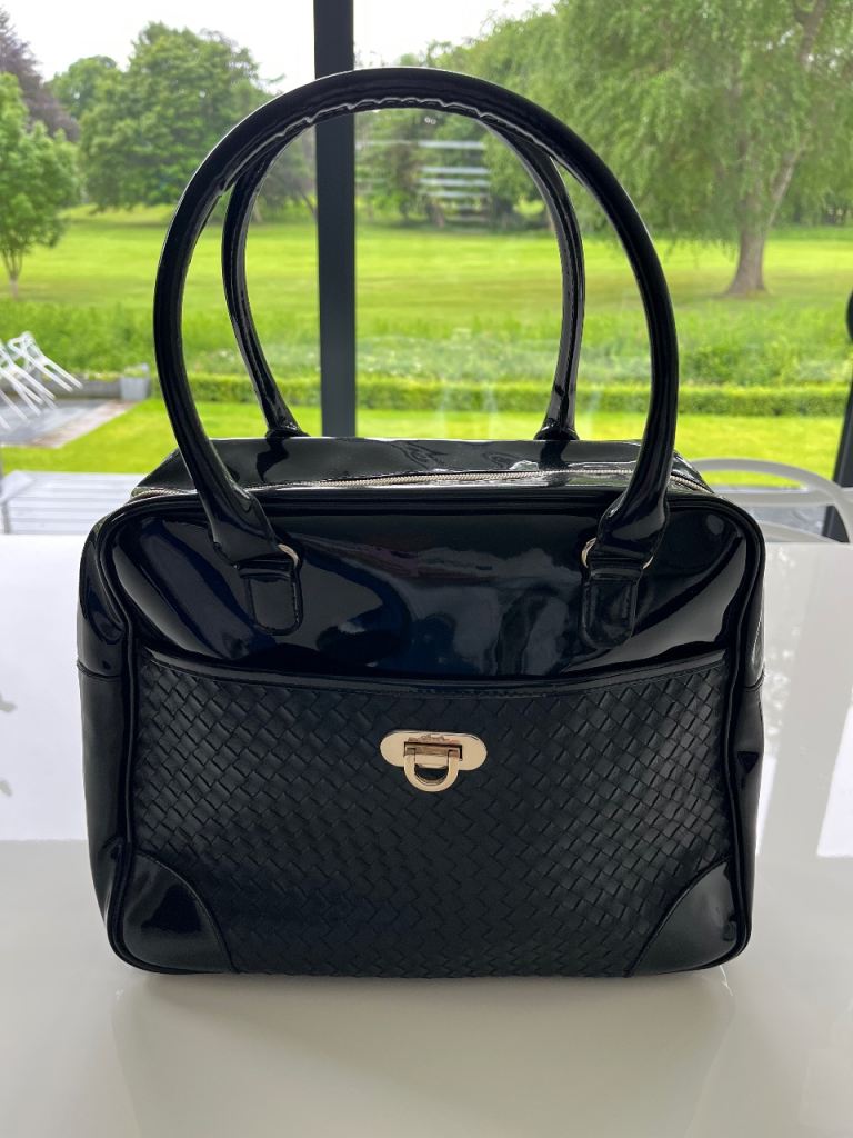 FCUK Black Patent Handbag. Unused.