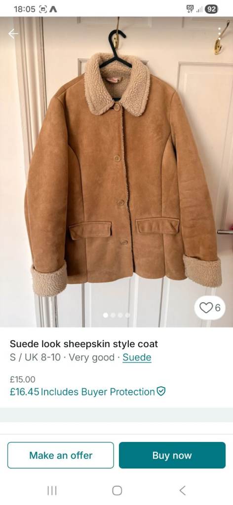 Sheepskin style jacket 