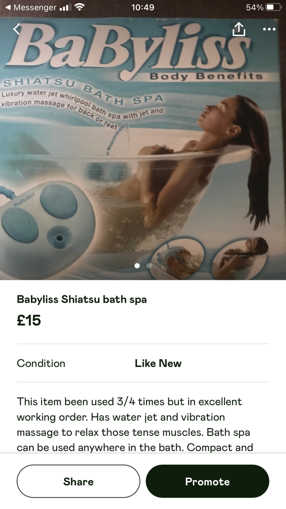 Babyliss shiatsu bath spa
