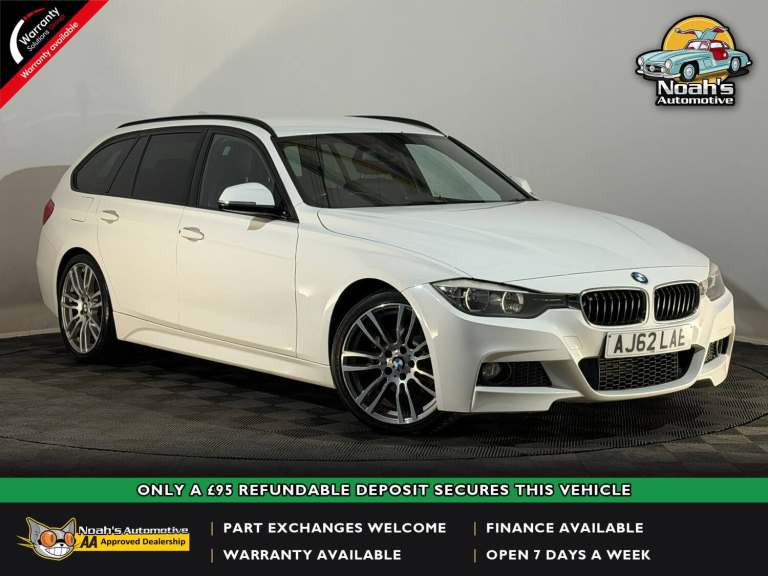 WHITE 2012 62 BMW 320D M SPORT 2.0 DIESEL AUTOMATIC TOURING ESTATE 2 PREV OWNERS