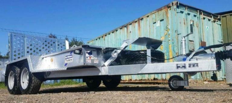 IFOR WILLIAMS TRAILER PLANT MACHINE DIGGER DUMPER GH1054 10X5'4 BED FARM BUILDER