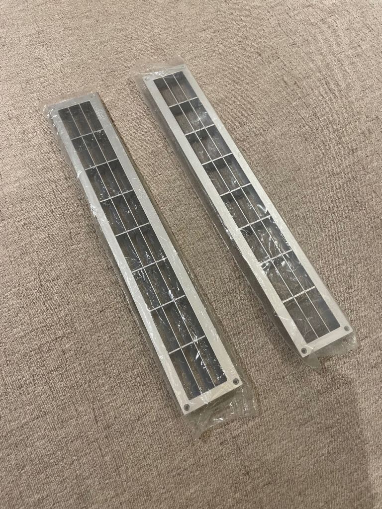 Fridge freezer air vent grille silver x2 brand new