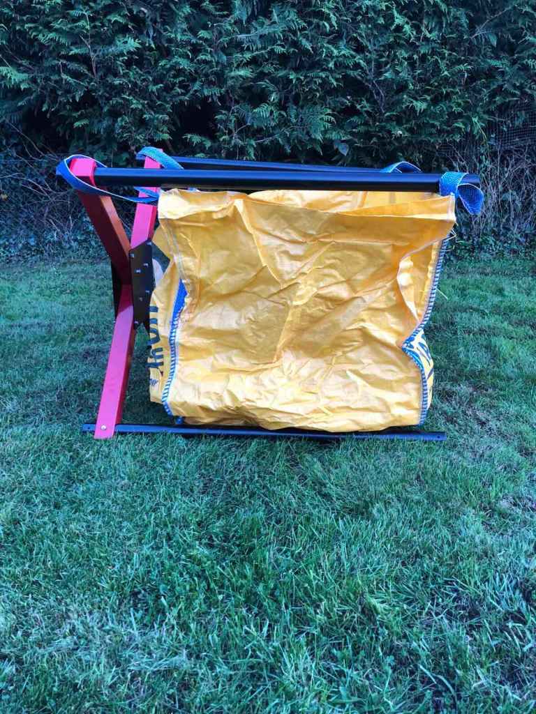 Builders bag holder x frame
Gardeners bag holder
Barrow bag holder 
Bulk bag holder