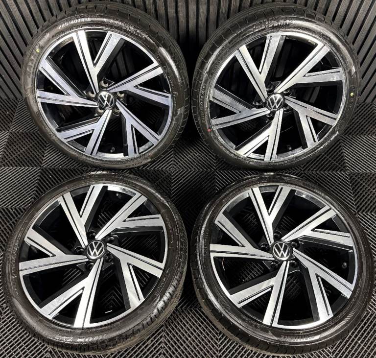 18" GENUINE VW GOLF GTD MK8 R LINE GT GTI BERGAMO MK6 MK7 ALLOY WHEELS TYRES ALLOYS