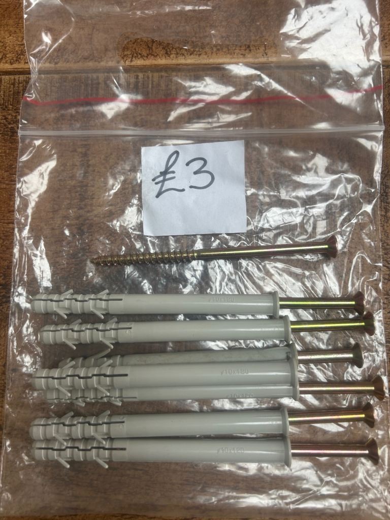 7 FRAME FIXINGS 120 mm LONG X 10 DIAMETER 