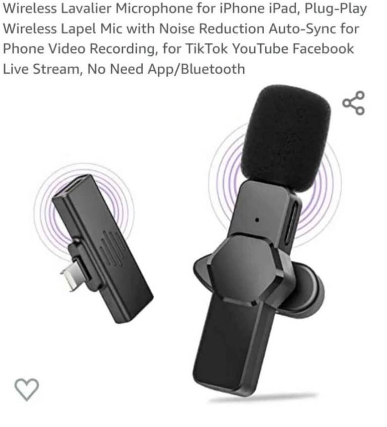 image for Wireless Lavalier Microphone for iPhone iPad
