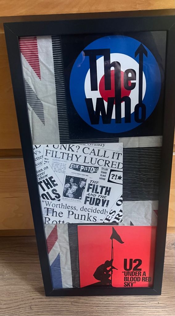 Framed Music Memorabilia - The Who, Sex Pistols, U2