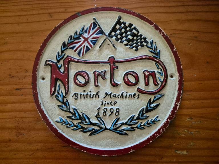Norton cast iron sign 