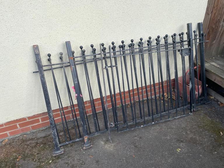 Wrought iron fencing– Black