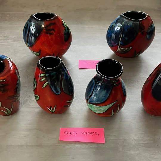 Poole Pottery Bud vases -Himalayan Poppy- £30 each(2 now sold)