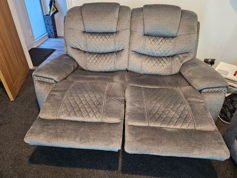 2 x 2 Grey fabic sofa under 6 months old