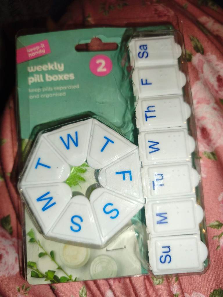New Weekly Pill Boxes - Set of 2 Organisers
