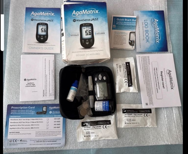 AGAMATRIX WaveSense JAZZ Wireless Blood Glucose Meter Kit Monitor