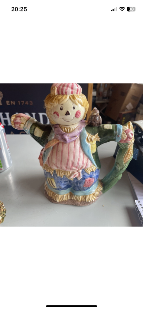 Scarecrow novelty collectible teapot 