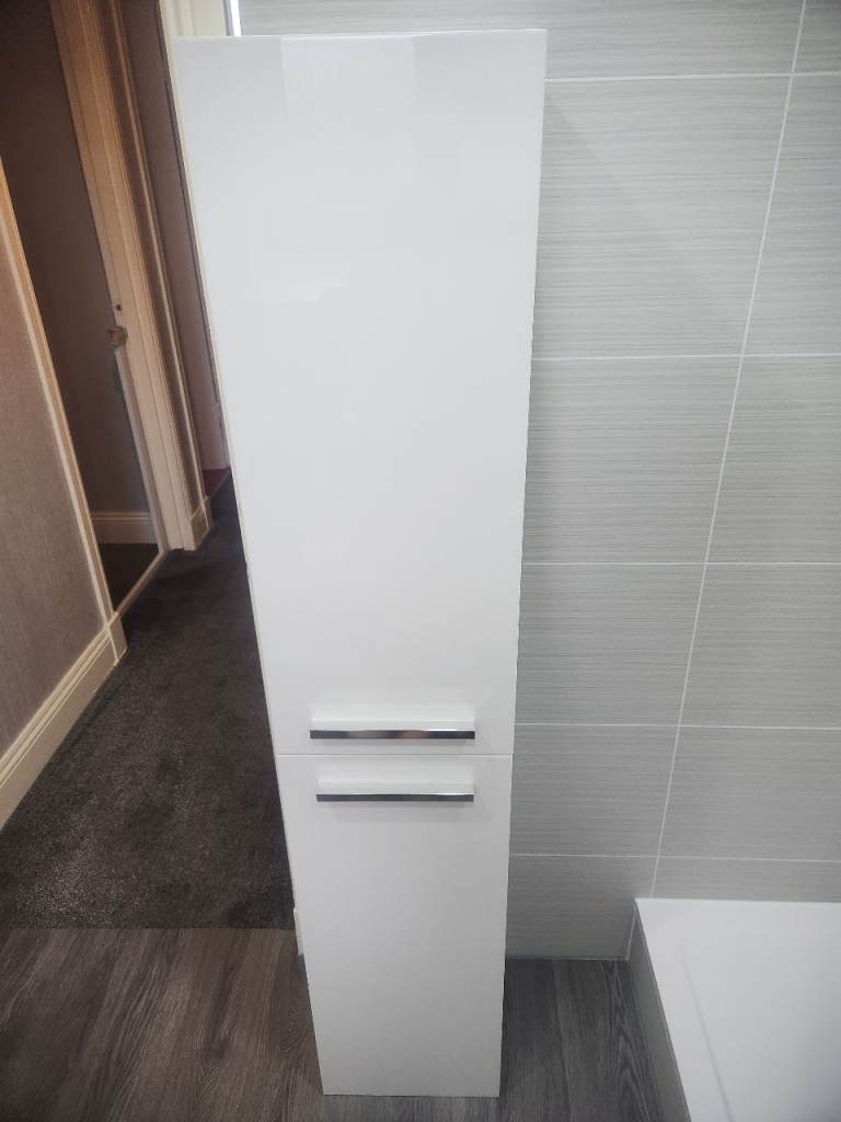 White bathroom cabinet 