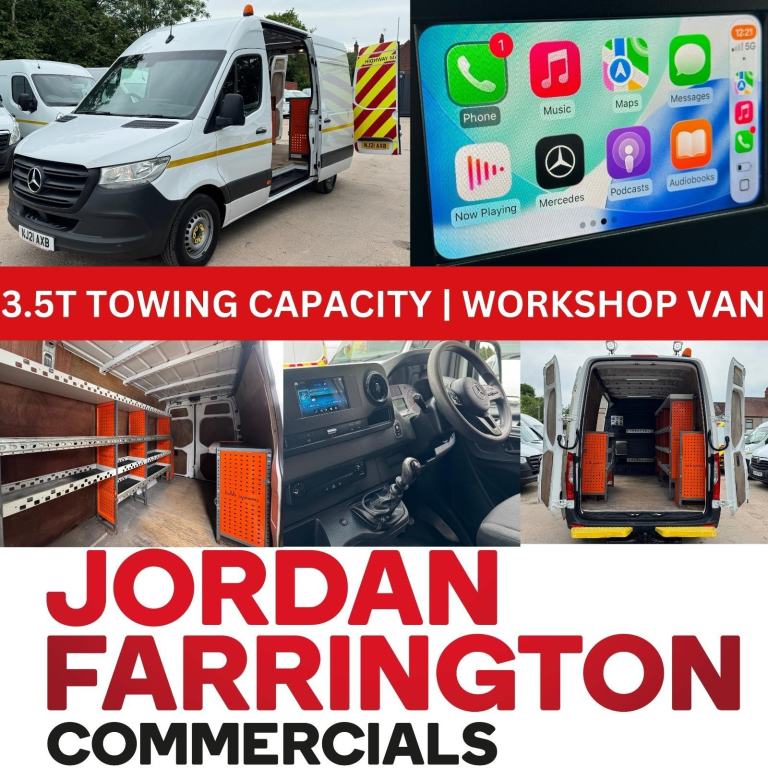 2021 '21reg' MERCEDES BENZ SPRINTER 317 RWD WORKSHOP VAN 3.5 TON TOWING CAPACITY