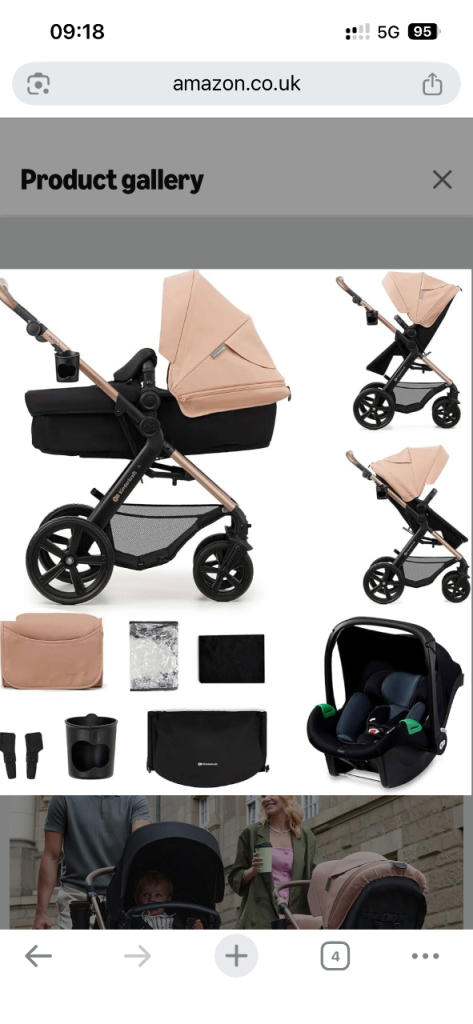 Kinderkraft move 2, 4 in 1 travel system 