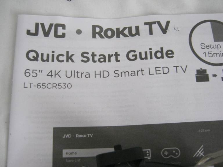 JVC ROKU TV STANDS  AND REMOTE CONTROL 